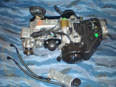 Двигатель в сборе 4Т 150см3 157QMJ ATV150 (реверс, масл. радиатор, ручной стартер).JPG
