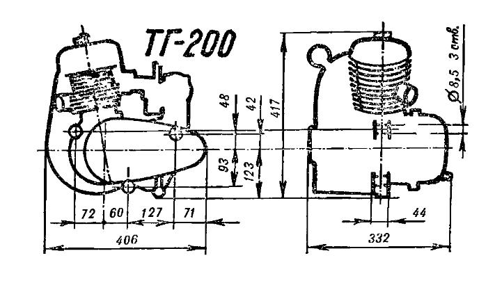 Чертеж двигателя ТГ-200
